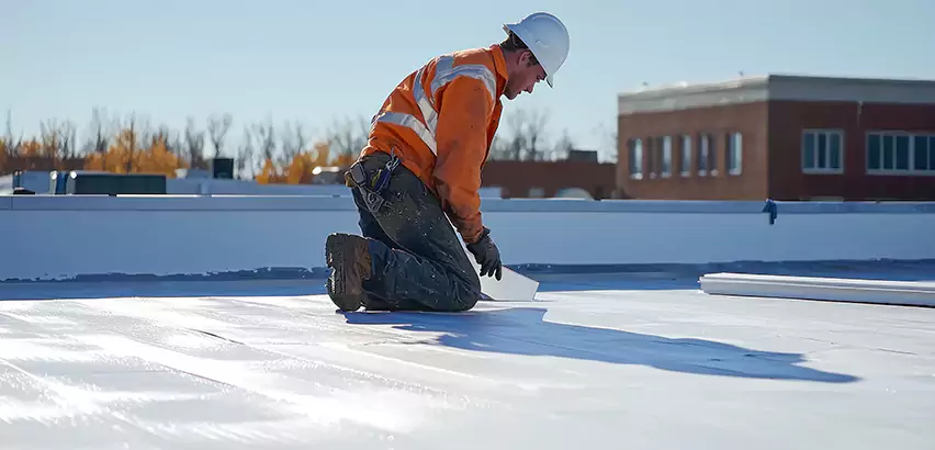 Flat Roof Drain Installation in McHenry